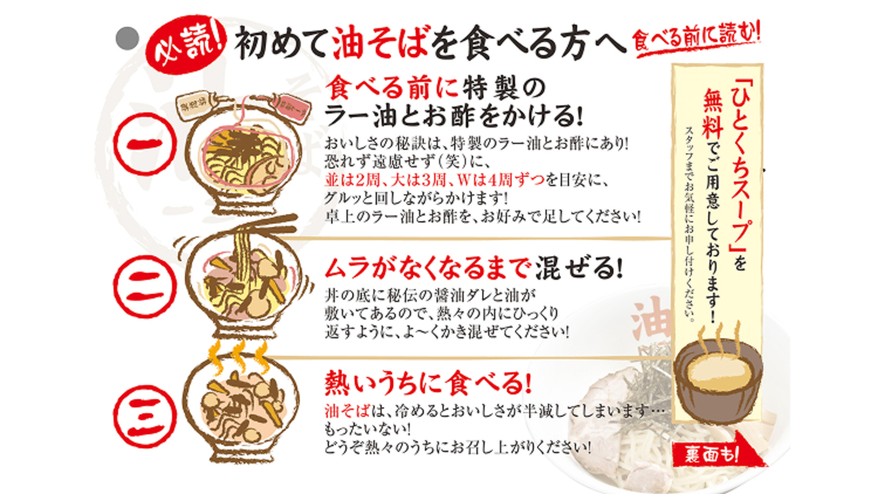 油そば一二三　福岡天神店の事業内容の写真1枚目