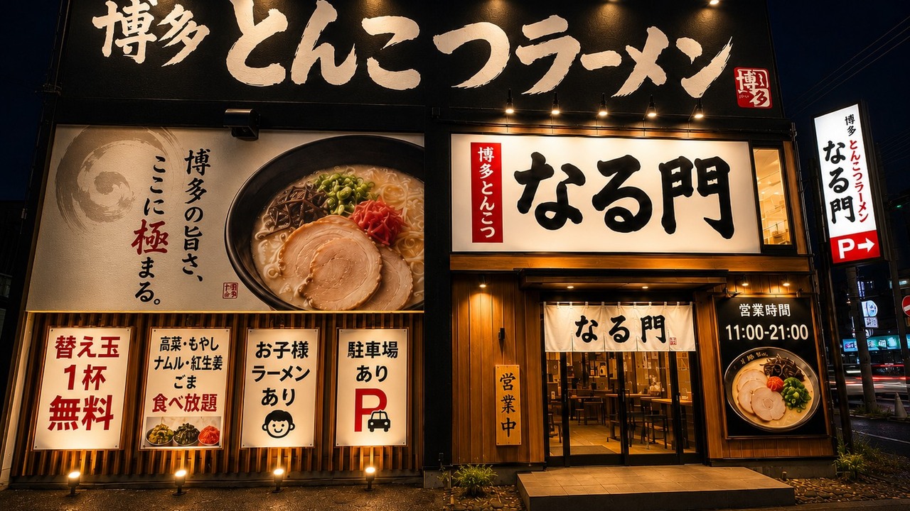博多とんこつラーメン　なる門|店長・店長候補の求人画像1枚目