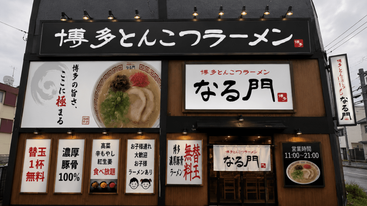 博多とんこつラーメン　なる門 旭川店 ラーメン | 店長・店長候補)の求人の写真